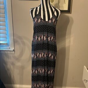 Raindrops by Papillon paisley maxi dress, women's small